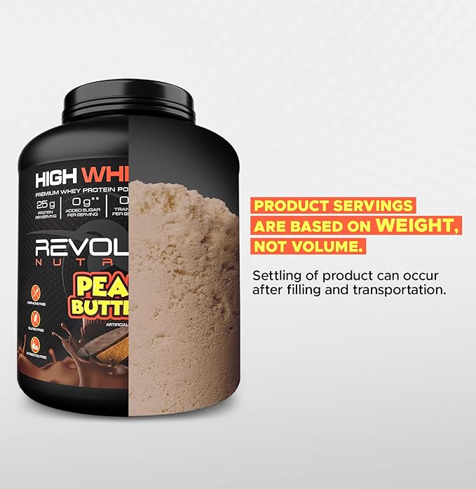 High Whey, Protein Powder, Whey Isolate, Gluten Free, Lean Muscle Mass for Men & Women, 25g of Protein Per Scoop, 2.7kg, 73 Servings (Peanut Butter Cup, 6 Pound)