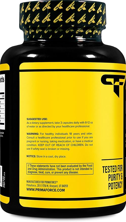 Primaforce Nitric Oxide Booster (2,250mg, 120 Capsules) - 40 Servings of Our Nitric Oxide Boosting Blend for Pre-Workout and Post-Workout