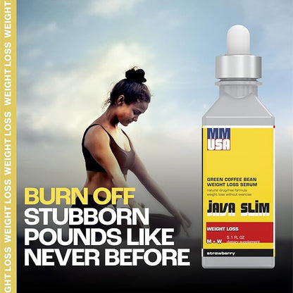 Java Slim Pre-Workout Serum: Rapid Weight Loss & Metabolism Accelerator. Burn Fat, Caffeine Energy Boost, Green Coffee Extract & L-Carnitine. Suppress Appetite. Cherry, 5.1 Fl. Oz