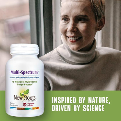 New Roots | Maximum Multi Vitamin and Minerals Supplement | 45 Ingredients: D3, Calcium, Green Tea, Bee Pollen, chlorella, spirulina Coenzyme Q10, Quercetin and More (120 Capsules)