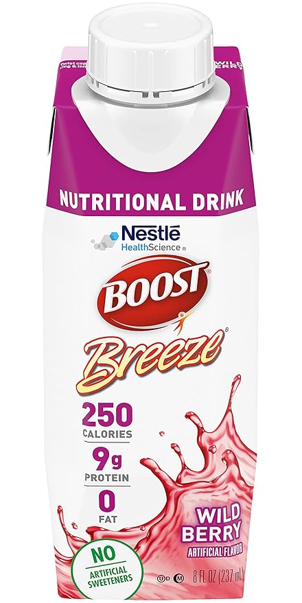 Boost Breeze Nutritional Drink Wildberry, 8 Fl Oz (Pack of 6)