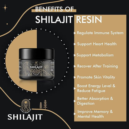 Shilajit Resin with Fulvic Acid & Trace Minerals, Original Siberian Pure Shilajit with 85+ Humic Acid Supplement, Support Metabolism & Immune System - 100 Serving / 50g (2 Pack), Gel