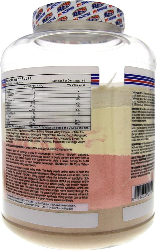 APS Nutrition Isomorph Protein Powder Supplement | Whey Protein Isolate | Ultra- Filtered | 28g Protein | Neapolitan Ice Cream, 5 Pound (Pack of 1)