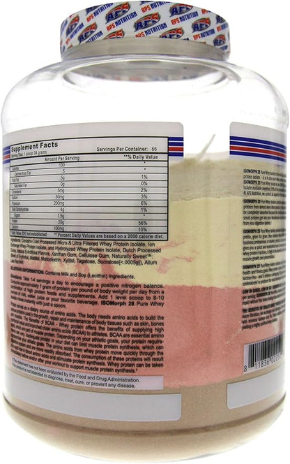 APS Nutrition Isomorph Protein Powder Supplement | Whey Protein Isolate | Ultra- Filtered | 28g Protein | Neapolitan Ice Cream, 5 Pound (Pack of 1)