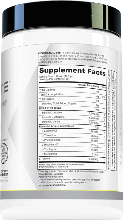 Cutler Nutrition Generate EAA and BCAA Powder: Best Branched Chain Amino Acids Supplement with Essential Amino Acids, 5g BCAAs, 2g EAAs for Lean Muscle Mass | Sour Lemonade, 30 Servings