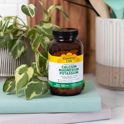 Country Life Target-Mins - Cardiovascular Health Support with Magnesium, Potassium & Calcium, Free-Form Amino Acids, Zinc-Free Electrolyte Supplement