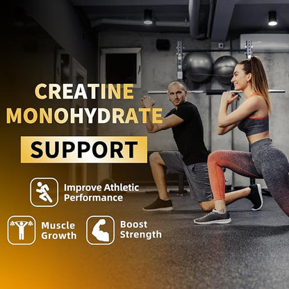 Creatine Monohydrate Gummies for Men & Women-5g of Creatine Monohydrate per Serving - Sugar Free,Vegan,Pineapple Flavor, 120 Count