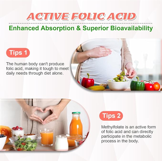 2 Pack L-Methylfolate 15mg Gummies, Methylated Multivitamin with Methylated B12, Active 5-MTHF Form, Supports MTHFR Mutation, Methylation, Mood & Cognition, Vegan, Raspberry Flavor, 120 Cts