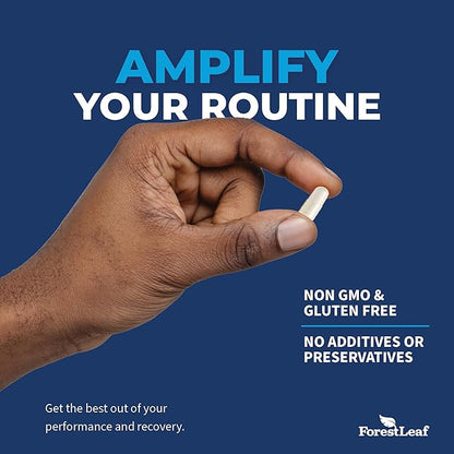 ForestLeaf Tongkat Ali + Fadogia Agrestis Supplement with BioPerine - Maximum Strength 200:1 Extract - 300g Longjack Tongkat Ali for Men or Women - Test, Muscle and Strength Support - 120 Capsules