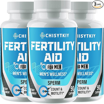 Male Fertility Supplements, Advanced Fertility Supplement for Men Optimal Sperm Count Motility & T-Level with Maca Root, Tribulus Terrestris, Zinc, CoQ10, Pre Conception for Him, 270 Caps