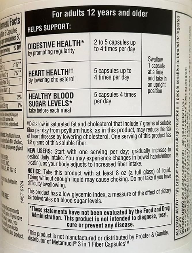 Member's Mark Fiber Capsules 2Pack (400 Count) Liquids, Toothpaste, etc. for at Least