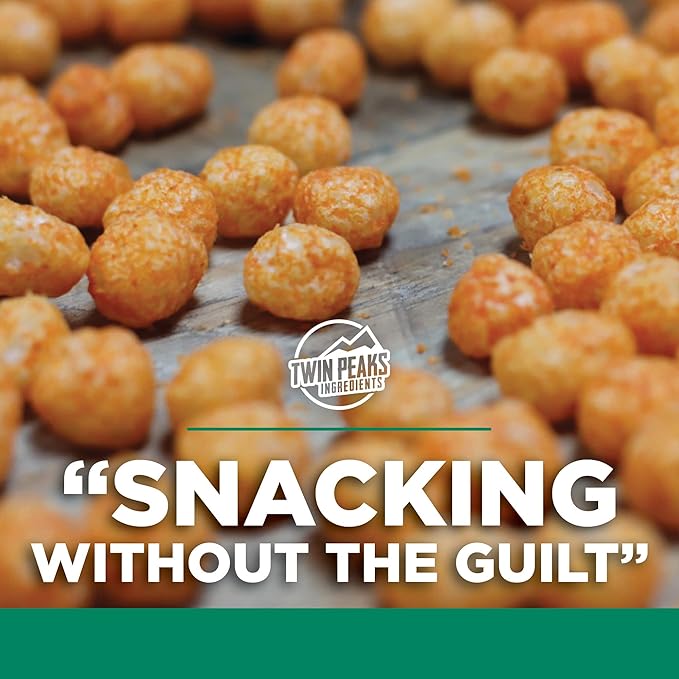 Twin Peaks Low Carb, Keto Friendly Protein Puffs, Sour Cream & Onion (300g, 21g Protein, 2g Carbs)