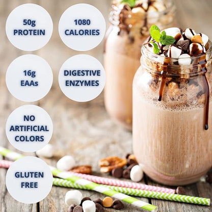 Gaspari Nutrition Real Mass, Advanced Weight Gainer, High Protein, Gycofuse Carbs, and Creatine Monohydrate, Modern Formulation for Mass (12 Pounds, Chocolate Ice Cream)