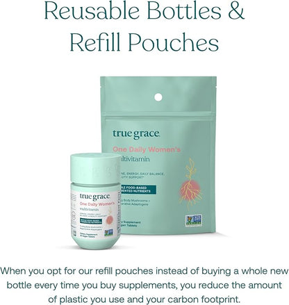 True Grace One Daily Men's Multivitamin 40+ (30 Vegan Tablets) + One Daily Women’s Multivitamin 40+ (30 Vegan Tablets) - Non-GMO - 30-Day Supply of Each