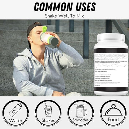 Delicious Creamy Vanilla Halal Whey Protein Powder 2Lbs | 26g Protein, 5500mg BCAAs, and 460mg Glutamine | for Recovery & Lean Muscles | Gluten-Free | Non-GMO | Keto-Friendly