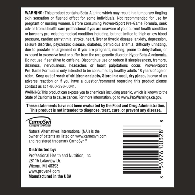 Proven4 Pre Workout Powder for Men and Women with Creatine - Beta Alanine - Caffeine NSF Certified preworkout Energy Supplement Chery Limeade 30 Servings