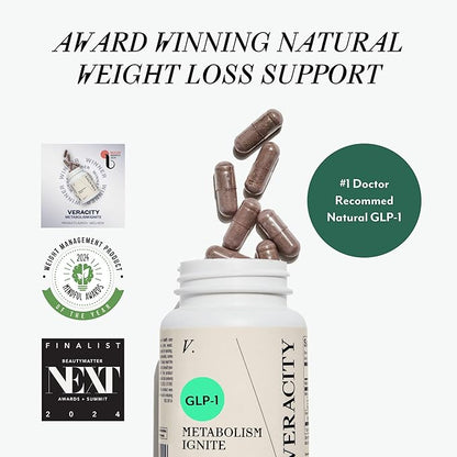 Veracity Ignite - Natural Cellular Metabolic Support Supplement, Hormone Regulator for Women - Body Recomposition GLP-1 Regulator - 100% Non-Drug Formula