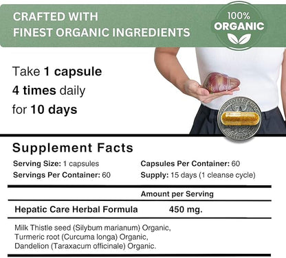 Liver Health Milk Thistle Supplement | Active Liver Cleanse Detox & Repair for Fatty Liver Support with Organic Turmeric and Dandelion Root | 1800mg Herbal Daily Dose for Your Liver | by Sana Herbal