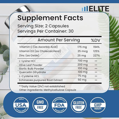 Ultimate 9-in-1 Immune Support Boost – 1000mg Vitamin C, D, Zinc, Echinacea, Quercetin & More – USA Third Party Lab Tested, Gluten-Free, 60 Capsules – Made in USA