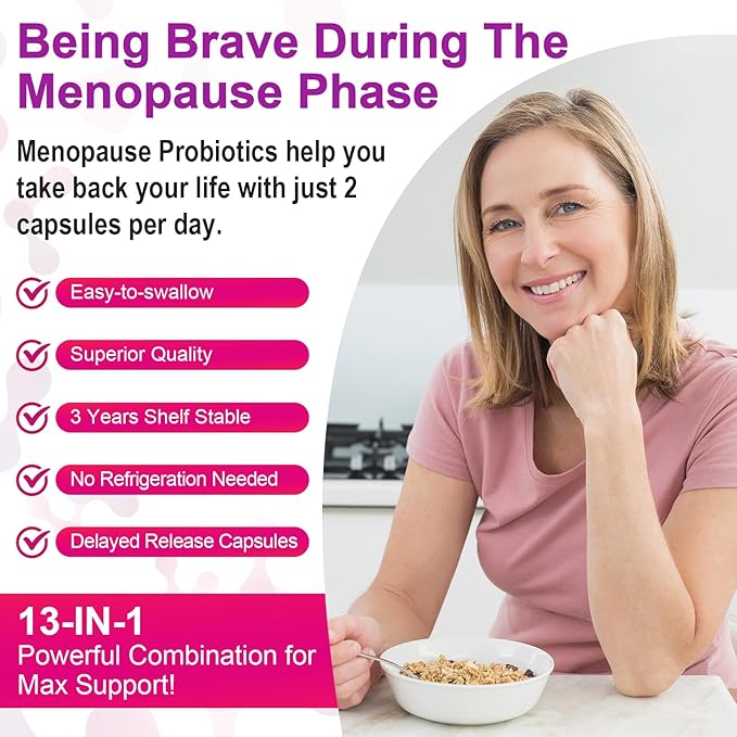 Menopause Supplements for Women, 120 Billion CFU Probiotics for Women, All-Natural Probiotic Supplements for Menopause - 480 Herbal Capsules