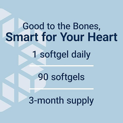 Life Extension Super K, vitamin K1, vitamin K2 mk-7, vitamin K2 mk-4, vitamin C, bone/heart/arterial health, 3-month supply, Gluten-Free, 1 Daily, Non-GMO, 90 softgels