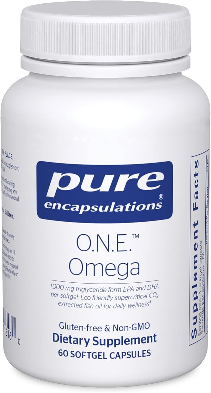 Pure Encapsulations O.N.E. Omega - Fish Oil Supplement for Heart Health, Joints, Skin, Eyes, and Cognition* - Fish Oil Concentrate with EPA and DHA - 60 Softgel Capsules