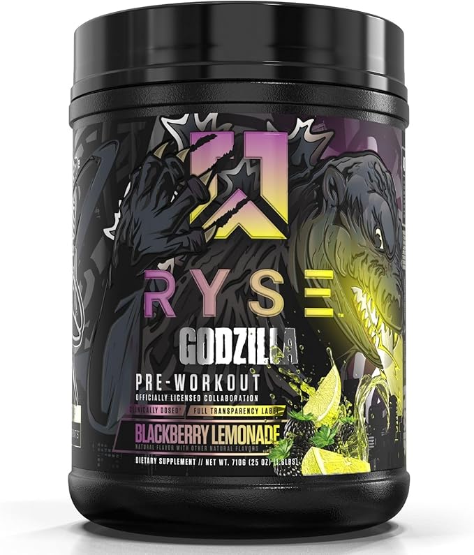 Ryse Noel Deyzel x Pre Workout | Intense Pumps, Energy, & Focus | Citrulline & Beta Alanine | 400mg Total Caffeine | 40 Servings (BlackBerry Lemonade)