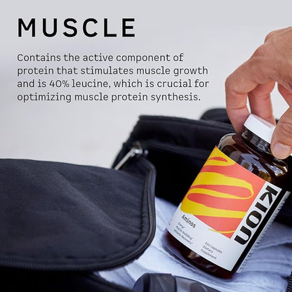 Kion Aminos Essential Amino Acids Capsules | The Building Blocks for Muscle Recovery, Reduced Cravings, Better Cognition, Immunity, and More | 30 Servings