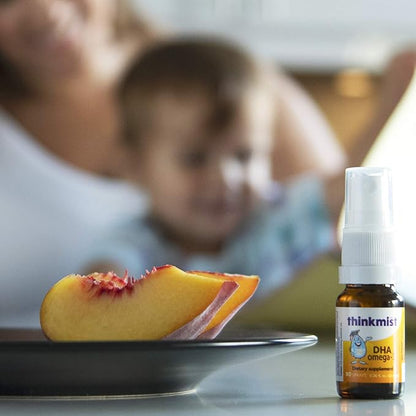 Thinkmist Kids DHA Omega-3, 80 Sprays - Daily Liquid Omega-3 Supplement - Supports Healthy Brain Function & Vision. No Sugary Gummies, Non-GMO
