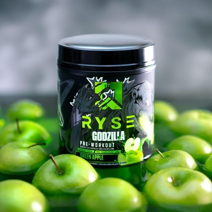 RYSE Up Supplements Noel Deyzel x Pre Workout | Intense Pumps, Energy, & Focus | Citrulline & Beta Alanine | 400mg Total Caffeine | 40 Servings (Green Apple)