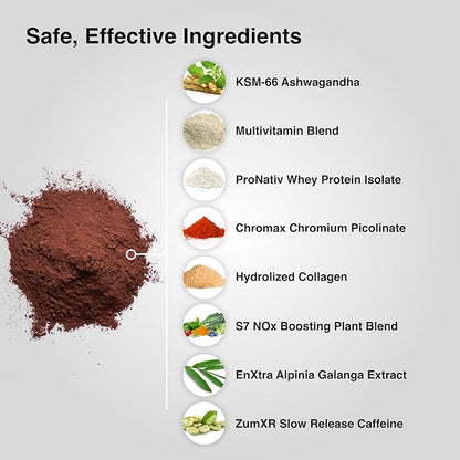 Mdrive Start, 9-in-1 Complete Nutrition and Protein Shake Powder, Supports Energy, Strength, Digestion, Immune Health, Nitric Oxide, Recovery and Reduces Stress - Chocolate Mousse 31.7oz, 30 Servings