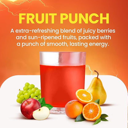 Morning Buzz Energy Drink Powder - Energy Boost Drink Mix - Sugar-Free Energy with Antioxidants - Morning Kickstart and Sports Nutrition Endurance Product - 30 Servings, Fruit Punch, 7.9 Ounces