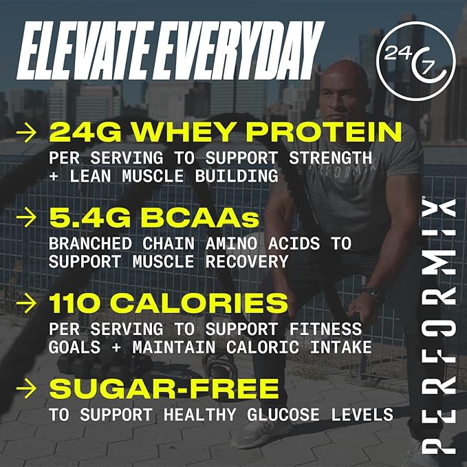PERFORMIX - Whey Protein Isolate Blend - 24g of Protein - 5.4g of BCAAs - 110 Calories - Muscle Building & Post Workout Recovery - 100% Whey Protein Powder - 1.98 lbs - 30 Servings - Chocolate