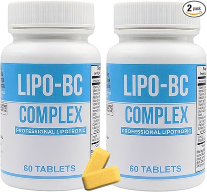 LIPO BC (2 Pack - 60 Tablets) 120 Tablets Lipotrophic Weight Loss Supplement