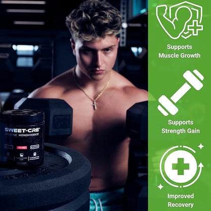 Creatine Monohydrate – 5g Creatine Monohydrate Powder – Advanced Creatine for Women and Men – Bulk Supplements Creatine – Delicious Fruit Punch Flavor – 9.8oz (40 Servings, Sour Apple)