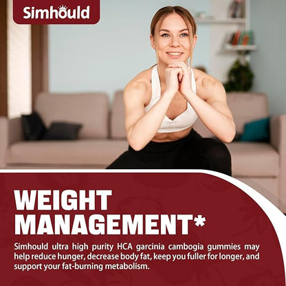 1 Pack Sugar Free Garcinia Cambogia Gummies - 3000mg 95% HCA with L-Carnitine, Energy Boost, Strawberry Flavor Gummy Easier to Take Than Pills & Capsules 60 Counts