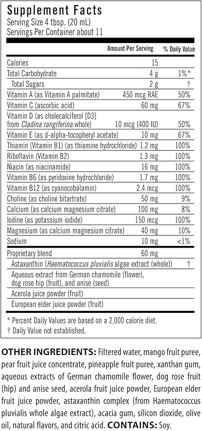 Flora - Kids Multi Essentials+, Liquid Multivitamin Formula, 13 Essential Vitamins & Minerals, 7.6 Fl Oz