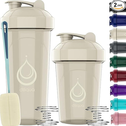 2 PACK, 28 oz & 20 oz Shaker Bottles for Protein Mixes | BPA-Free & Dishwasher Safe |small protein shaker bottle | Shaker Cups for protein shakes | Blender Shaker Bottle Pack