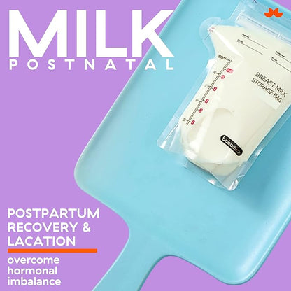 M.O.O. Postnatal Vitamins with Lactation Support - Postpartum Recovery, Lactation Supplement for Breastfeeding Women, 7-Ingredient Superfood Postnatal Formula, Overcomes Hormonal Balance | 60 Capsules