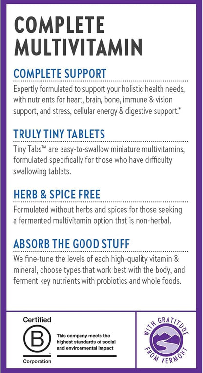 New Chapter Tiny Tabs Multivitamin with 20+ Nutrients for Immune, Cellular Energy & Stress Support, Including Vitamin D3 + B Vitamins, 192 Count