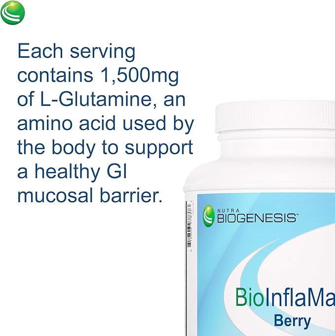 Nutra Biogenesis - BioInflaMax Berry Powder - Pea, Chlorella & Rice Protein Plus Multivitamin/Minerals, White Willow Bark & Proteolytic Enzymes - Gluten Free - 1.7 Pounds