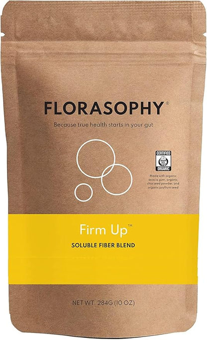 Firm Up Organic Soluble Fiber Supplement for Digestive Gut Health, Diarrhea Control & IBS Relief, Gluten Free Vegan Prebiotic Powder, One Month Supply