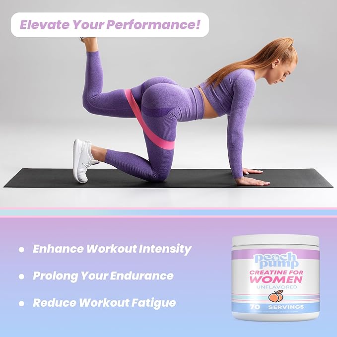 Creatine for Women - Creatina - Creatine Women - Booty Builder - creatine for Booty gain - unflavored - 70 Servings