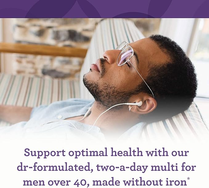 Innate Response Formulas Men’s 40+ Multivitamin - Daily Multivitamin for Men 40 and Over - Iron-Free - Includes Vitamins B12, B6, and D3 - Vegetarian and Non-GMO - 120 Tablets (60 Servings)