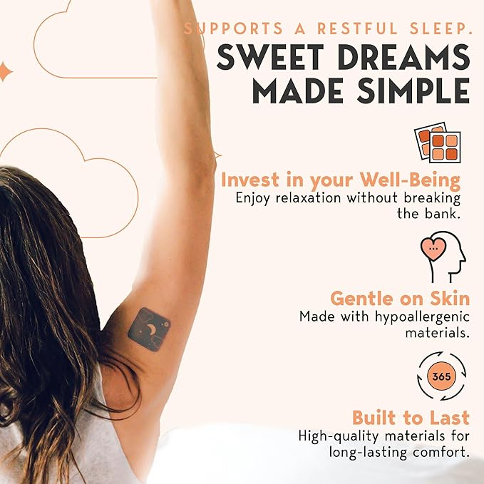 Klova Melatonin-Free Sleep Patches with Ashwagandha, L-Theanine, Hops, Valerian, GABA and Other Natural Ingredients: for Falling Asleep Faster, Staying Asleep Longer & Eliminating Groggy Mornings