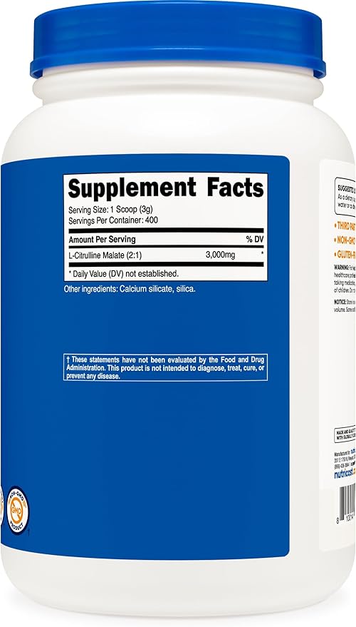 Nutricost L-Citrulline Malate Powder (2:1) 1.2KG