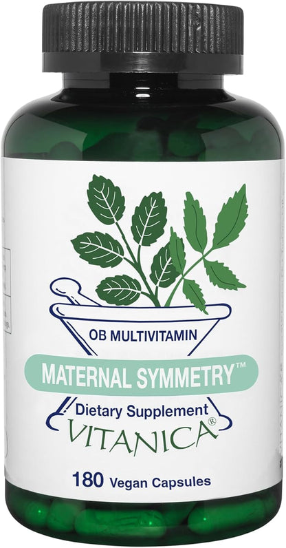 Vitanica Maternal Symmetry, Prenatal and Postnatal Vitamins, Vegan/Vegetarian, 180 Capsules