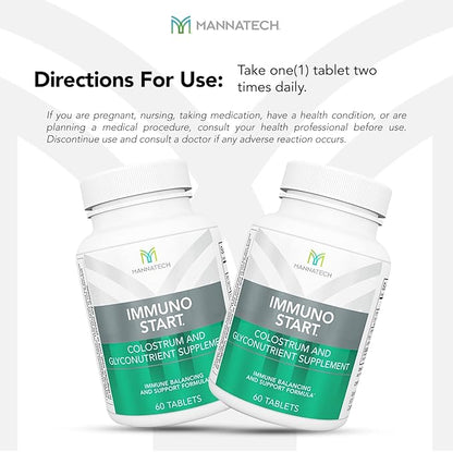 Mannatech ImmunoSTART Supplement Supports The Body’s Natural Immune Response 60 Tablets Formulated for Immune Balance and Support