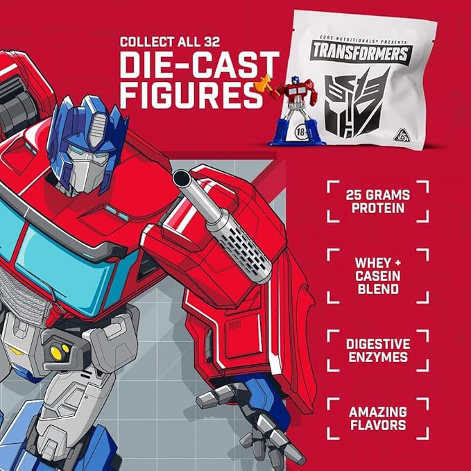 Core Nutritionals | Transformers Protron Protein Blend Nutritional Supplement Formula (Free Prize Inside - Bumblebee) - for Adults Ages 18+ (2 Pounds, Vanilla Honey Graham)