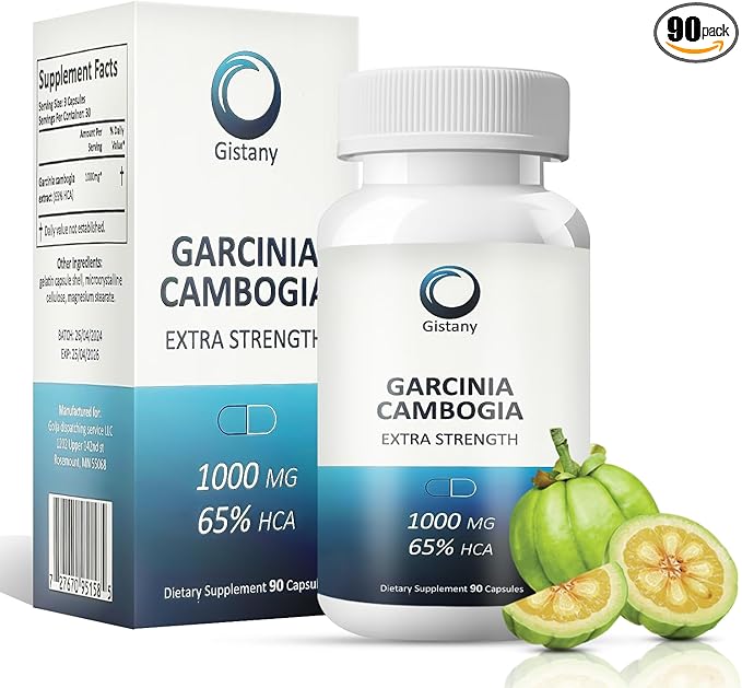 Extra Strength 65% HCA Pure Garcinia cambogia Natural Weight Loss Pills, Appetite Control Pill Dietary Supplement to Control Weight for Both Men and Women